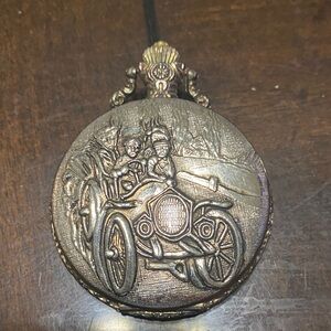 Vintage Bronze Carriage Pocket Watch